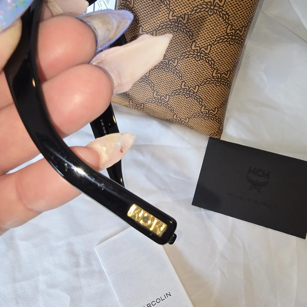 MCM Black Designer Sunglasses Nwt - Picture 8 of 9